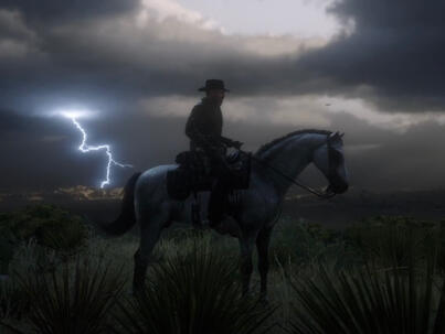 Ghost with lightning