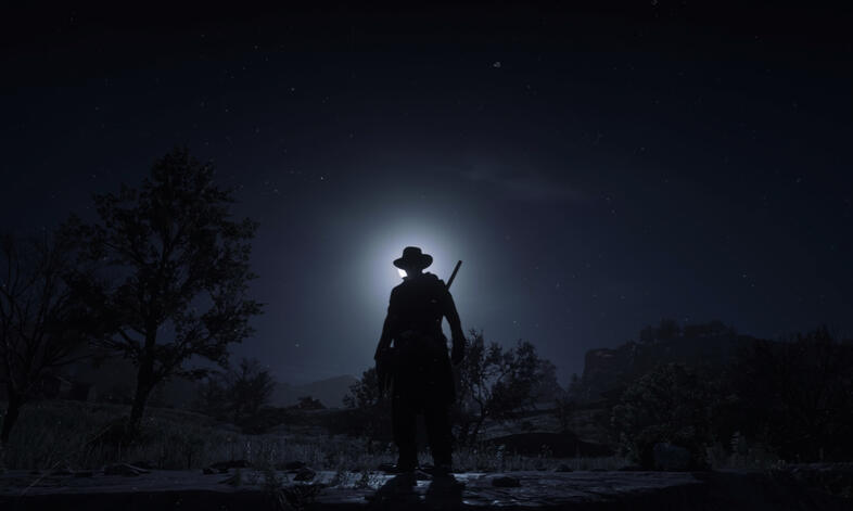 Vin in moonlight